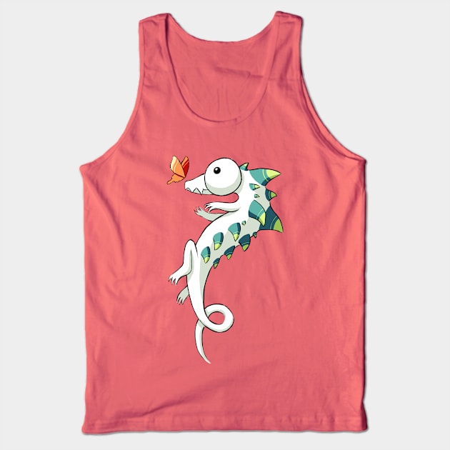 Crocodile And Butterfly Tank Top by Freeminds